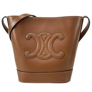 CELINE Small Bucket Cuir Triomphe - Tan (Brown) Smooth Calfskin Shoulder Bag